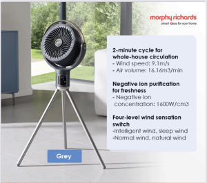 Mophy Richards MR3801 Negative Ion Air Circulation Stand Fan Household Energy-Saving Shaking Head vertical Large Wind Fan