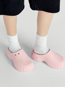 Free Shipping 2026 New WomenS Thick-Soled Chef Shoes Same Style As On Xiaohongshu Trendy Non-Slip Niche Slippers EVA Toe-Covering Slippers