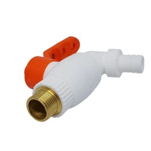 Kran Air Plastik Jumbo Taman Drat Kuningan Keran Tembok 1/2 Inch