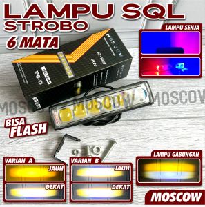 LAMPU SOROT SQL 6 LED CAHAYA SUPER TERANG 18 WATT LASER LED PREMIUM PEMAKAIAN MOTOR DAN MOBIL LAMPU TEMBAK SQL 6 MATA LAMPU TEMBAK SQL 6 MATA LED / LAMPU TEMBAK MOTOR SUPER TERANG / LAMPU SOROT MOBIL SUPER TERANG SQL 6 MATA LENSA ORIGINAL MOSCOW DC 12-80V
