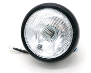 Motorcycle LED Headlight 6.5 Inch 4 Wire Hi Lo Beam Fog Light 3 Mode BA20D H6 B35 Lamp