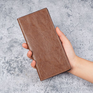 Mens Wallet Long Ultra-Thin Youth Multi-Card Slot Casual Leather Wallet Card Holder Japanese and Korean Trend Student Personality Retro Wallet [ Free Shipping ]