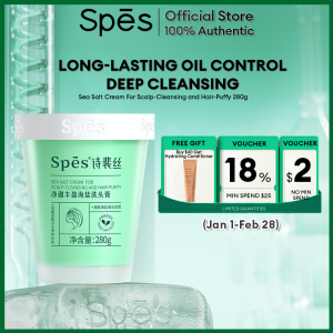 Spes Sea Salt Cream for Hair Oil Control / Fluffing / Moisturising / Anti-Dandruff Amino Acid Cleansing Scalp 280g 氨基酸清洁头皮磨砂膏控油蓬松(绿罐)