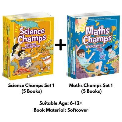 WS E - Science Champs Series (Full Set 1) (5 Books) - Age 6-12+ Children Primary School Science Comic Singapore MOE Syllabus Learning Book