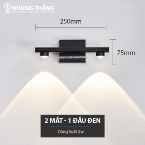 Đèn Soi Tranh - Đèn Rọi Gương Led 2-3-4 Đầu Đèn Chiếu Sáng - Ánh Sáng Vàng - Kiểu Dáng Hiện Đại Sang Trọng - BH 1 Năm - Có video