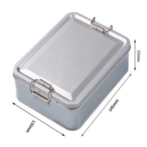 PLLEWY Old-fashioned Rectangular Iron Box Metal with Lid Cake Packaging Box High Quality Durable Candy Box