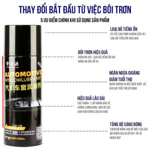 Xịt Dưỡng Gioăng Cao Su Ô Tô [AUTOMOTM] 450ml – Bôi Trơn Chống Kẹt Cửa Kính Hiệu Quả