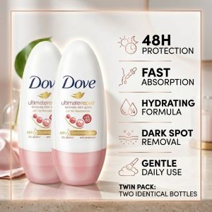 Dove Ultimate Repair Roll On Deodorant (40ml) | Vitamin B3 Dark Spot Corrector | 48H Sweat & Odor Protection