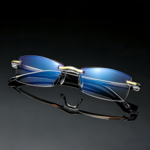 Frameless Reading Glasses Anti Blue Light Anti Fatigue Lightweight Clear Presbyopia Eyeglasses Cermin Mata Rabun Dekat Lelaki & Wanita +1.00to+4.00