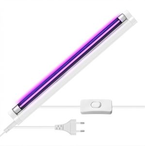 UV 365nm Black Light EU-Plug 220V Led Ultraviolet Fluorescent Strip Bulb Tube Lamp Lights Purple Stage Party Atmosphere Home Ambient Decor Resin Curing Black-Shell Vertical Bar USB