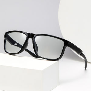 JN IMPRESSION Photochromic multifocal reading glasses sports glasses square frame cycling indoor and outdoor long and short distance dual use outdoor reading glasses