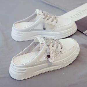 [Free Shipping] 2026 New Summer Collection: WomenS White Slip-On Shoes With Thick Soles Perfect For Casual Wear Trendy And Comfortable
