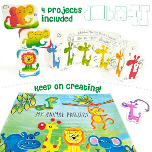 Jungle Stamp Art Kit for Kids 3+ | DIY Creative Craft Set | Screen-Free Activity | Fine Motor Skills | Imagimake