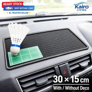 Car Anti Slip Dashboard Mat with Badminton Shuttlecock Deco | Alas Anti Gelincir Dashboard Kereta Car Accessories for Badminton Lover 汽车防滑垫 羽毛球装饰