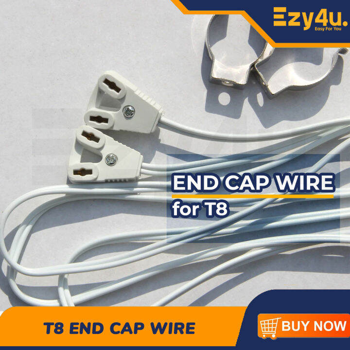 4 FEET END CAP WIRE ONLY FOR T8 LED TUBE / WAYAR 4 KAKI UNTUK TUBE T8 ...