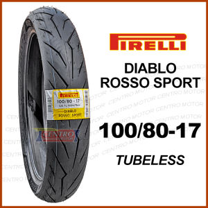 Pirelli Diablo Rosso Sport 100/80-17 Tubeless. Ban Motor VIXION/CB150R/MX-KING/GSX