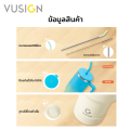 [ของขวัญฟรี] Vusign กระบอกน้ำเก็บความเย็น 1200ml แก้วเก็บความเย็น แก้วสแตนเลส กระติกเก็บความเย็น ขวดน้ําเก็บความเย็น แก้วน้ำ มีหูจับ พร้อมหลอดดูด Water Bottle. 