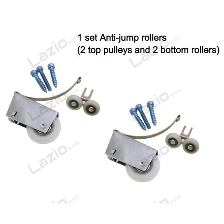 Anti Jump Wardrobe Aluminium Sliding Door Gear Roller Lazada