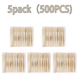 500pcs Bamboo Mini Fork 9cm (Siomai Takoyaki Cocktail Fruitpick Pica-pica Fishball)