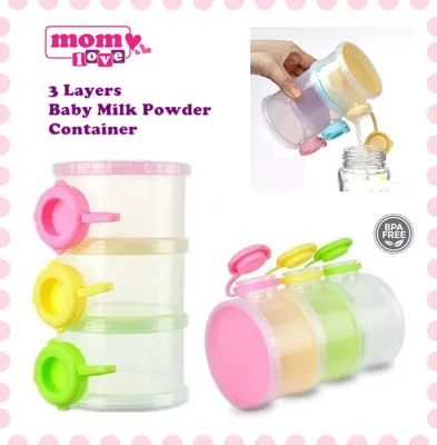 3 Layers Baby Milk Powder Container / Portable Multi Purpose Food Container / Bekas Simpan Susu Bayi