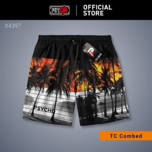 CAT14 - Boxer Psycho Celana pendek kolor boxser| Bokser surfing motif distro| Celana dalam pria| Boxer cotton TC Combed harga grosir