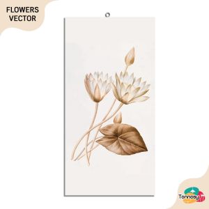 TENNESY HIASAN DINDING BUNGA FLOWER VINTAGE SHABBY 15x30CM WALL DECOR PAJANGAN KAYU POSTER DEKORASI DINDING KAMAR RUMAH