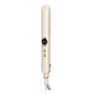JON09 12 Level Temperature Control Negative Ion Straightener Quick Heating Ceramic Plates Electric Hair Straightener Multifunctional Dual Use Hair Curler for Home