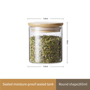 Round Glass Jar with spoon Airtight Jar Food Storage Jar canisters and jars glass container with cover jar glass container glass canister candy container Transparent Container Cookies Cereal