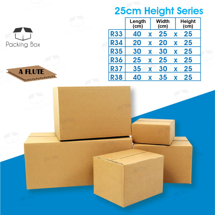 Carton Box Packing Box Packaging Box Kotak - A Flute - 25 cm Height ...