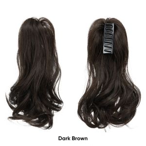 STYLETENK 30cm Curly Ponytail Extension Curly Wavy Synthetic False Hair Clip Convenient Thick Wig Claw Clip For Women