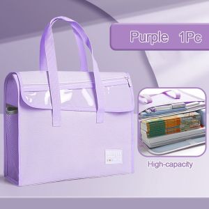 ELITEDEALSHUB Multilayer Handbag Flip Cover Large Capacity Tutoring Bag Simple Portable A4 File Bag Gift