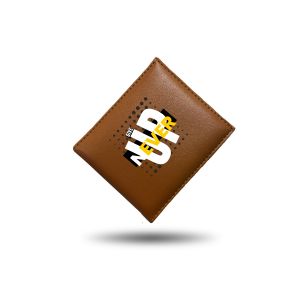 Dompet pria pendek standar kulit sintetis miniso never give up
