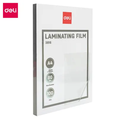 Deli Laminator Film A4 Hot Laminating Refill Transparent Universal 80mic 125mic 100pcs E3817