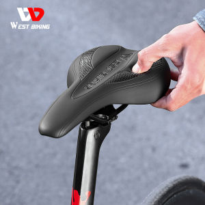 WEST BIKING Bicycle Saddle Bike Seat Mountain Road Bicycle Cushion Skid-proof Soft PU Leather Saddle