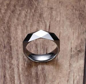 Kemstone Fashion 6mm Tungsten Steel Ring for Men