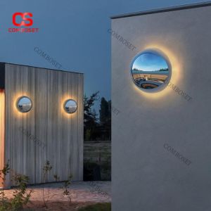 Đèn Tường Decor Mạ Crom Hình Tròn Ánh Sáng Halo Hiện Đại