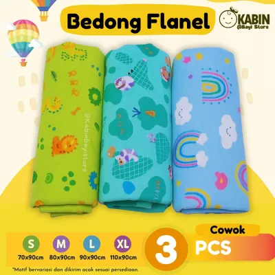 3 Pcs Bedong Bayi Lembut Karakter