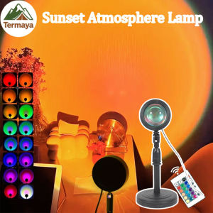 Termaya 16 Color Sunset Lamp Floor Light Night Light Photography Lighting Living Room Sunset ProjectorArtistic Photo