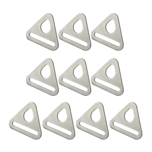 10pcs Adjuster Triangle with bar Swivel Clip D dee Ring Buckle Cast
