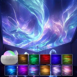 Aurora Projector Light LED Romantic Atmosphere Lamp Dynamic Fantasy Starry Night Light Bedroom Decor