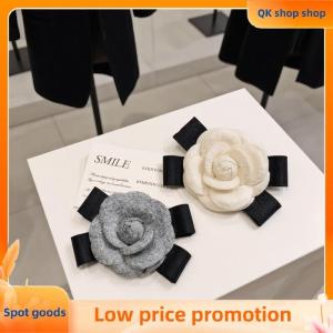 ✨QK shop✨ New Fabric Camellia Flower Brooch Bow Tie Ladies Shirt Collar Accessories Pins Vintage Wedding Party Brooches For Women