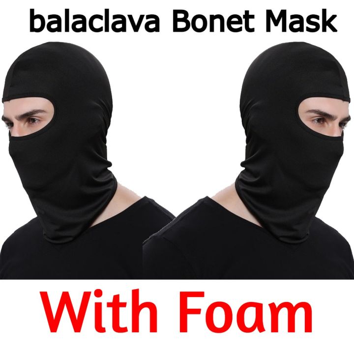 HONDA BEAT FASHION Balaclava full face mask bonet Black bonet with foam ...