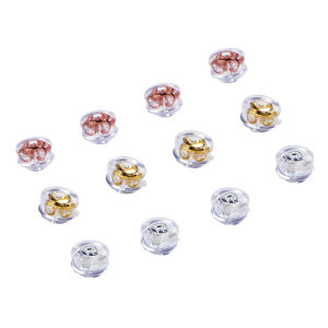 Minwen 10Pcs Soft Clear Earnuts Earrings Backs Plugs Stoppers Findings Useful Jewelry