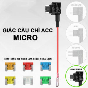 Giắc Chia Cầu Chì Fuse Tap Chân Lùn Low Profile Mini - Trích Điện ACC Cho Ô Tô Xe Máy