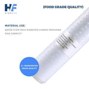 Highflo PLEATED PP 10INCH Water Filter Flat universal washable PP microporous folding membrane filter core urea liquor precision filter core medical grade and manufacturing grade quality food grade quality