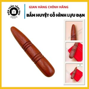 Dụng Cụ Day Ấn Huyệt Chày Đâm Tiêu Hình Viên Đạn Bằng Gỗ Thơm Bách Xanh