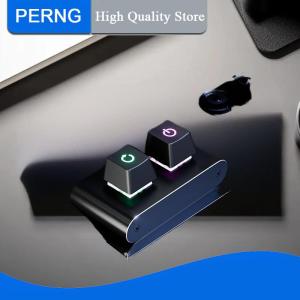 [PERNG] Tehe Computer Desktop Aluminum Shell Switch Button Desktop Host External Power Supply Power Button External Extension