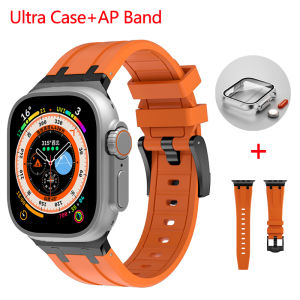 Silicone Strap and Case for Watch Band Ultra 49mm 9 8 7 45mm 41mm Sports Soft Rubber Band IWatch 6 5 4 SE 44mm 42mm 40 38mm Bracelet