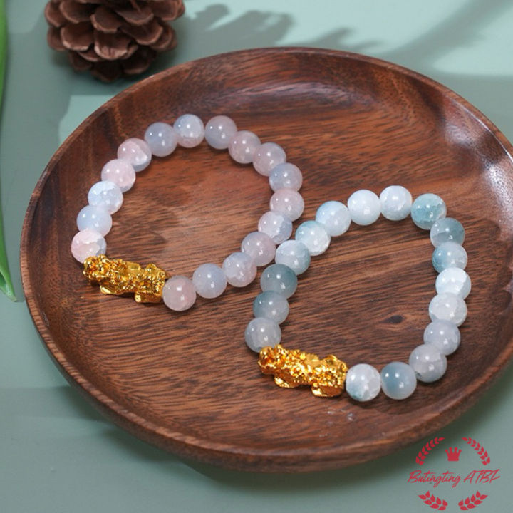 Piyao bracelet birthstone bracelet lucky charm 10mm Metal Glass