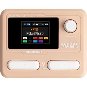 Original SONICAKE Pocket Master Multi Effects Guitar Pedal with 9 Effects Modules 100 Drum Rhythms and Looper 100 Presets 20 Amp/Cab